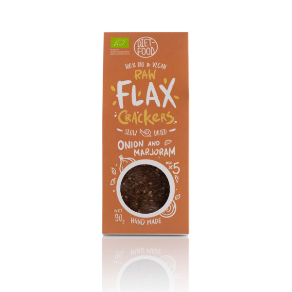 Flax Crackers Keto krakersy z cebulą i majerankiem z firmy Diet Food 90g