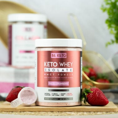 Izolat Białka z Olejem MCT - Świeża Truskawka 300g - BeKeto