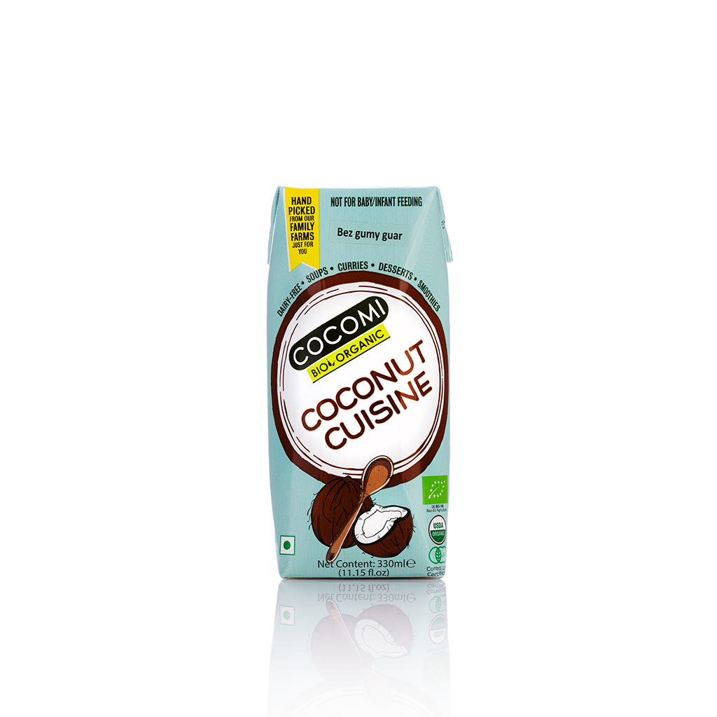 Mleczko Kokosowe Bez Gumy Guar 17% Tłuszczu 330ml – COCOMI