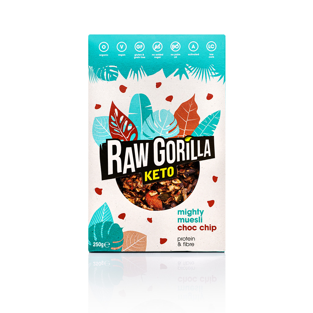 Keto granola kawałki czekolady Raw Gorilla