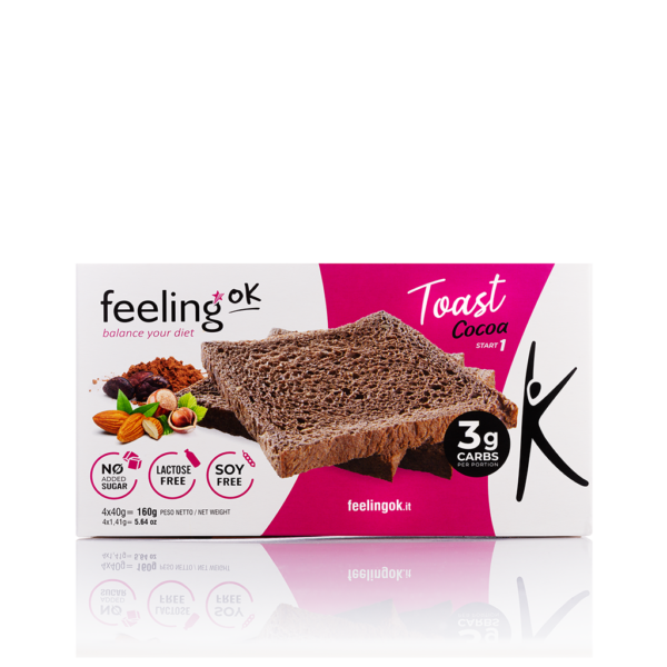 Niskowęglowodanowe czekoladowe tosty z firmy FeelingOk.