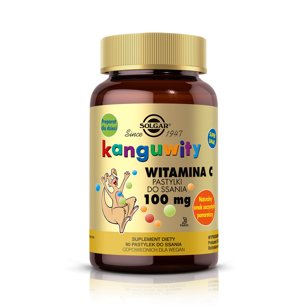 SOLGAR Kanguwity witamina C 100 mg 90 pastylek