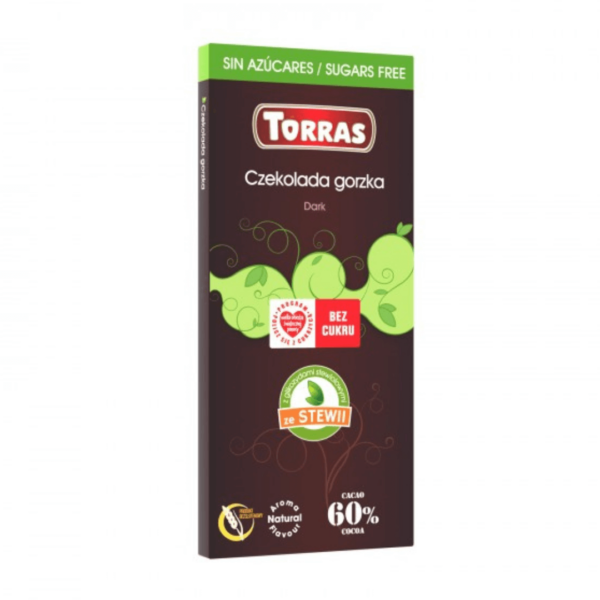 Gorzka-czekolada-ze-stewią-bez-dodatku-cukru-Torras-100g