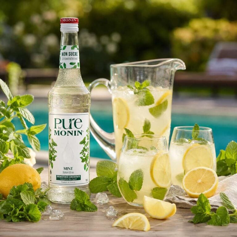 Koncentrat Bezcukrowy PURE (Mięta) Mint 0,7l - Monin napój przy basenie