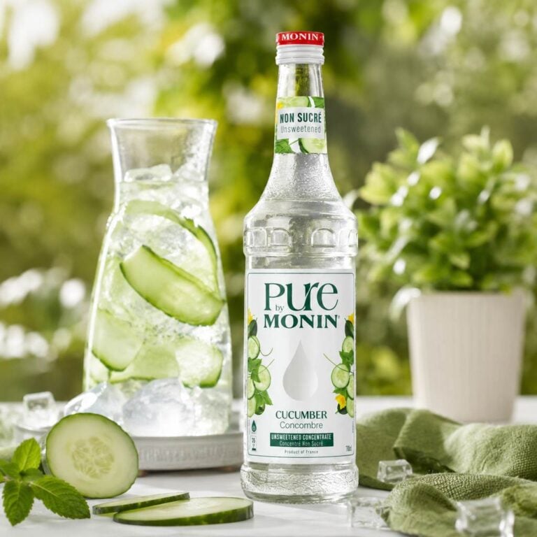 Koncentrat Bezcukrowy PURE (Ogórek) Cucumber 0,7l - Monin świeży napój