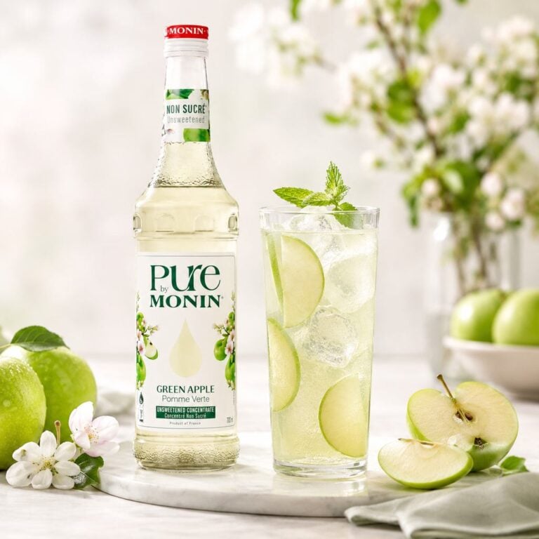 Koncentrat Bezcukrowy PURE (Zielone Jabłko) Green Apple 0,7l – Monin orzeźwiający napój