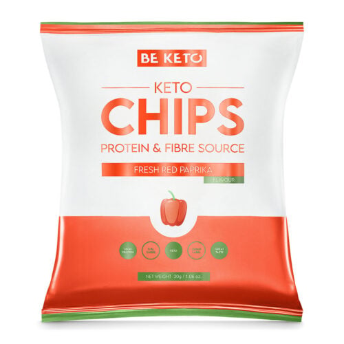 Chipsy Keto - Świeża Czerwona Papryka 30g - BeKeto