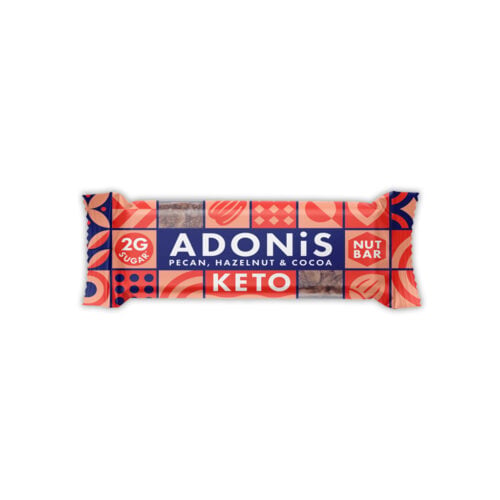 Baton Keto z Orzechami Pekan, Laskowymi i Kakao 35g - Adonis