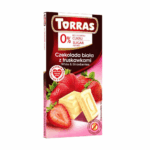 Czekolada biała z truskawkami bez dodatku cukru 75g - Torras