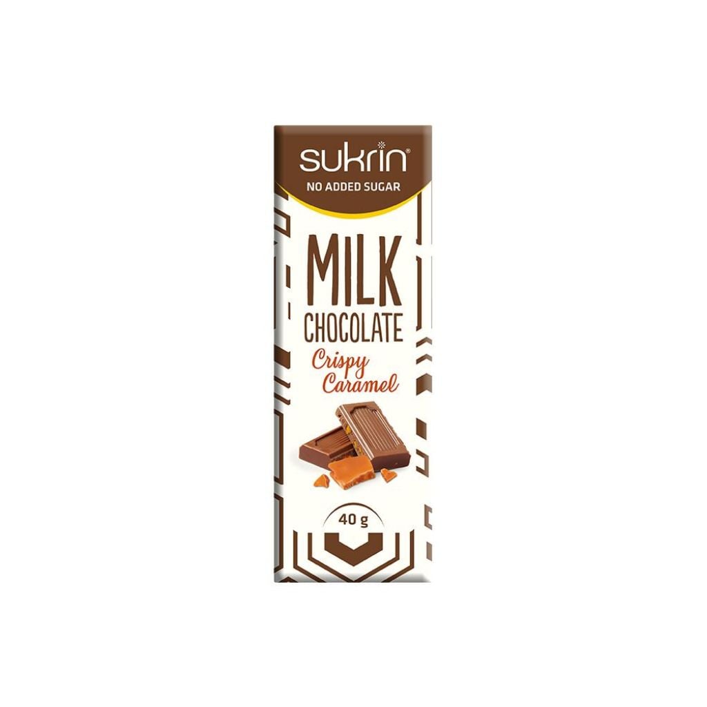 Mleczna Czekolada z Chrupiącym Karmelem 40g - SUKRIN