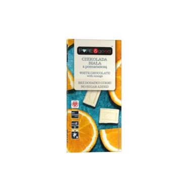 Czekolada Biała z Pomarańczą 75g - Pure&Good