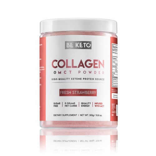 Kolagen z Olejem MCT - Świeża Truskawka 300g - BeKeto