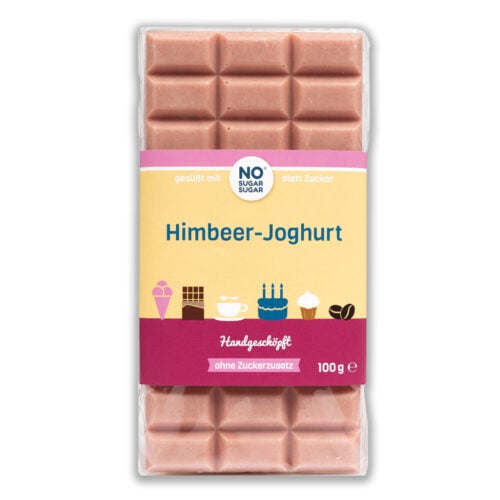 Czekolada z Jogurtem Malinowym 100g - No Sugar Sugar