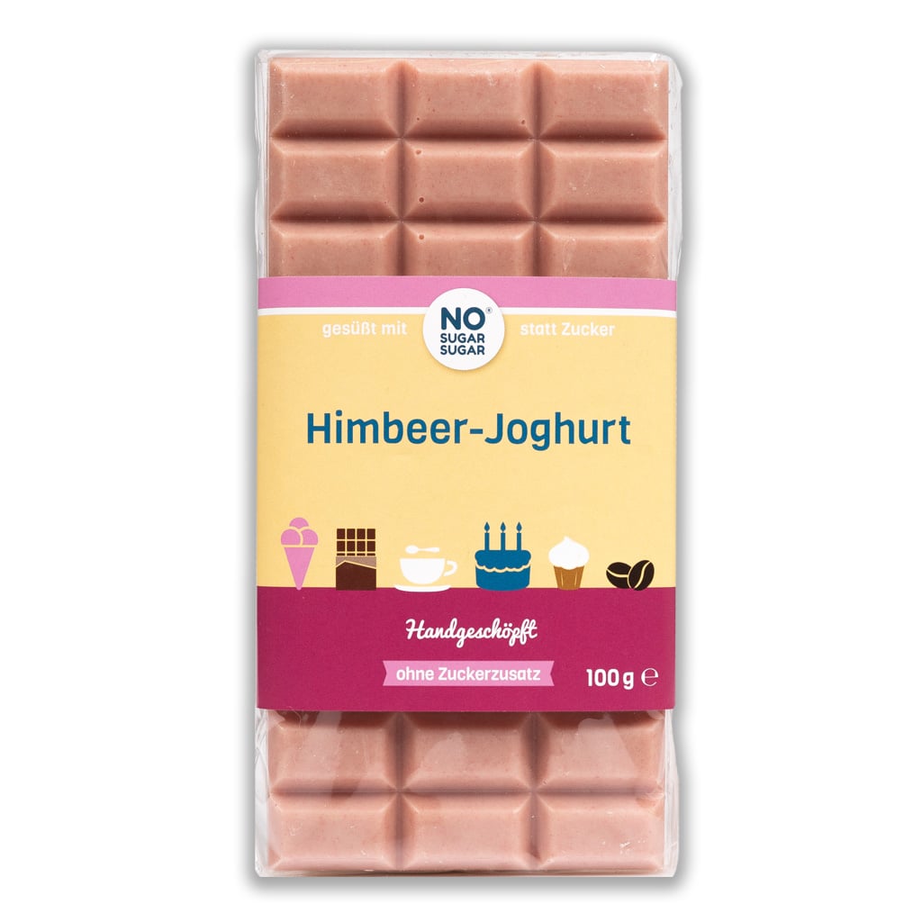 Czekolada z Jogurtem Malinowym 100g - No Sugar Sugar
