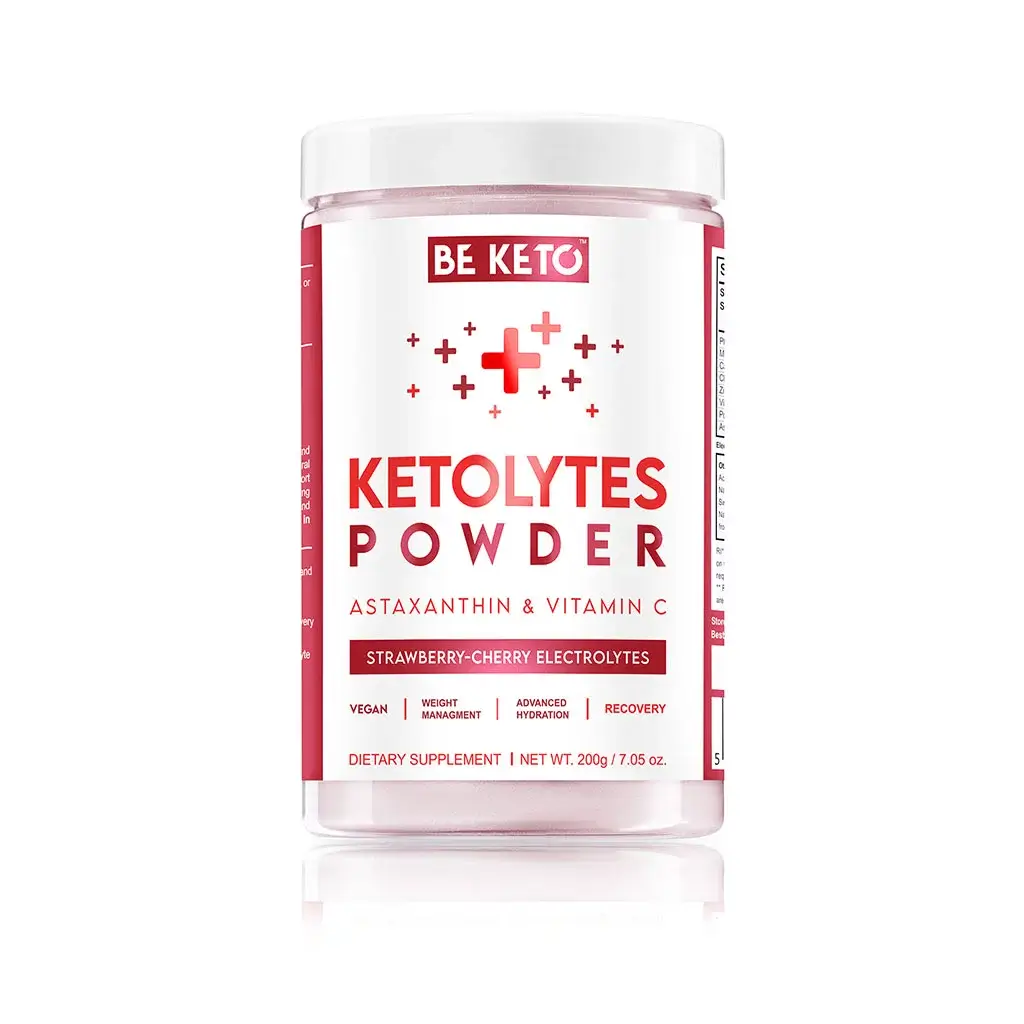 Elektrolity Keto Ketolytes w Proszku - Wiśnia Truskawka 200g - BeKeto