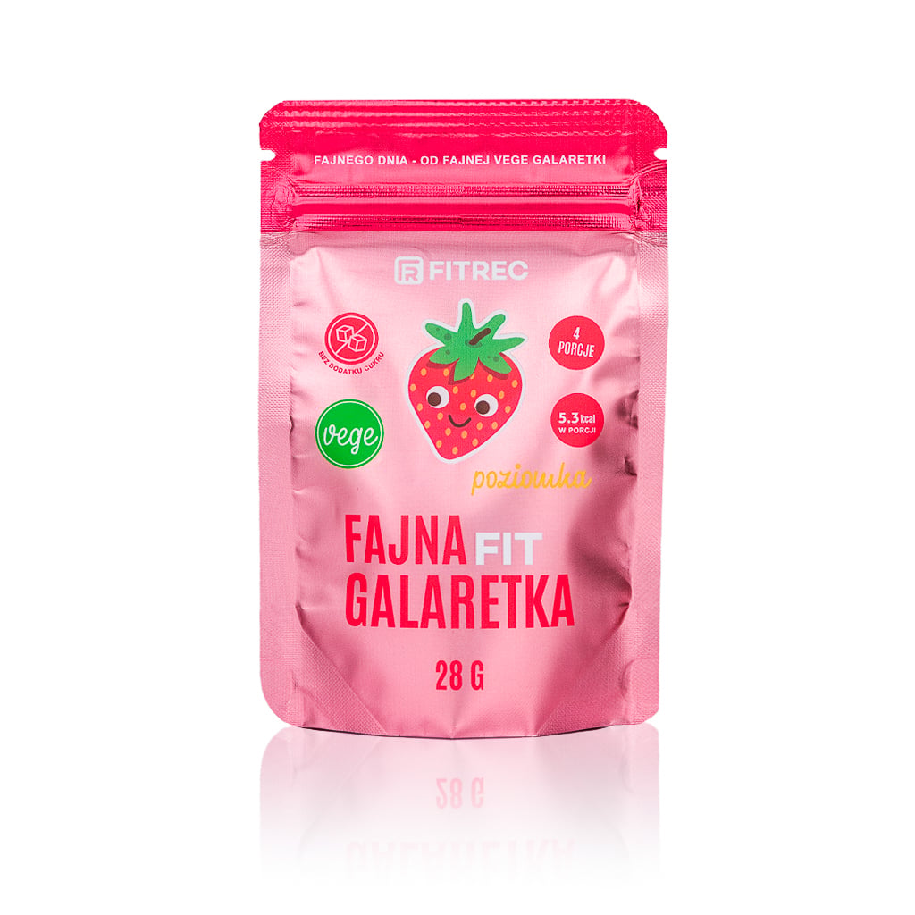 Galaretka Fajna Wegańska - Poziomka 28g - Fitrec
