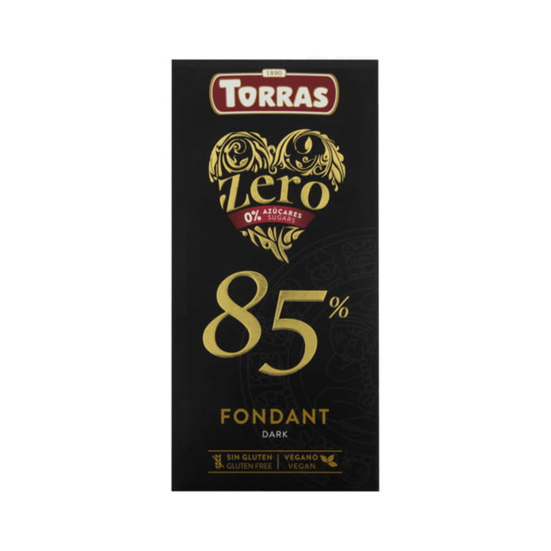 Czekolada gorzka 85% kakao bez dodatku cukru 75g - Torras