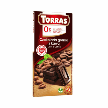 Czekolada gorzka z kawą bez dodatku cukru 75g - Torras