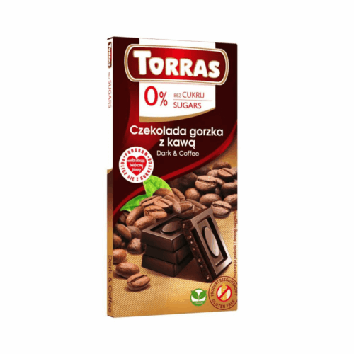Czekolada gorzka z kawą bez dodatku cukru 75g - Torras
