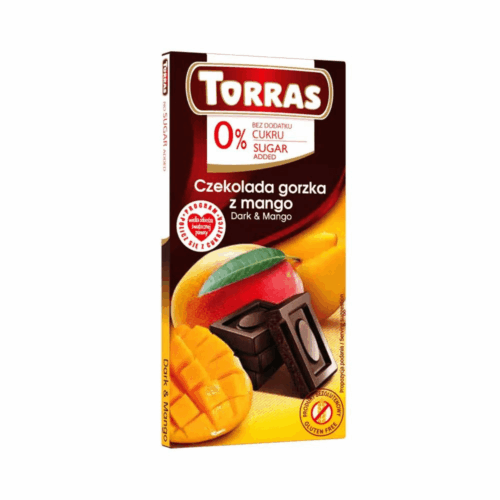 Czekolada gorzka z mango bez dodatku cukru 75g - Torras