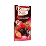 Czekolada gorzka z truskawką bez dodatku cukru 75g - Torras
