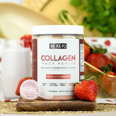 Kolagen z Olejem MCT - Świeża Truskawka 300g - BeKeto