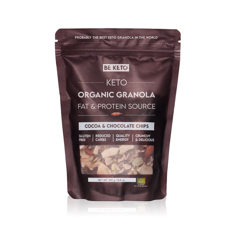 Granola Keto BIO - Kakao i Czekolada 250g - BeKeto