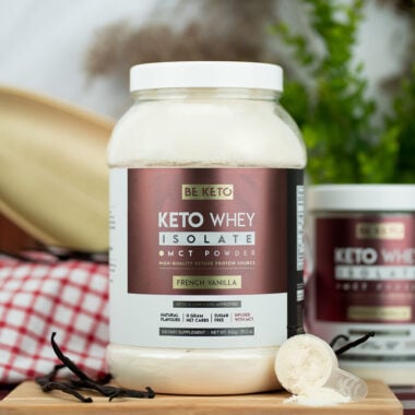 Izolat Białka z Olejem MCT - Francuska Wanilia 800g - BeKeto