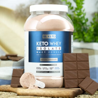 Izolat Białka z Olejem MCT - Naturalna Czekolada 800g - BeKeto