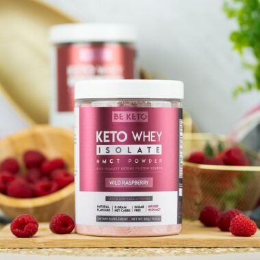 Izolat Białka z Olejem MCT - Dzika Malina 300g - BeKeto