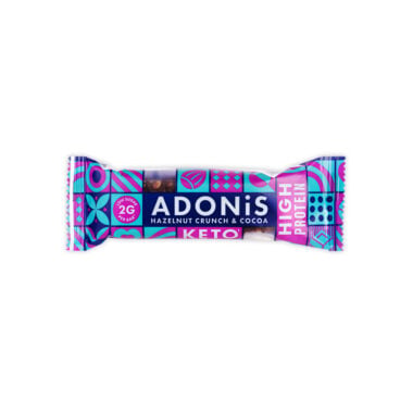 Baton z orzechami laskowymi i kakao - keto 45g - Adonis