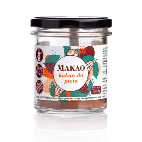 Makao - bezglutenowe kakao do picia z erytrolem 180g - Pięć Przemian