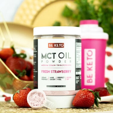 Olej MCT w Proszku - Świeża Truskawka 300g - BeKeto
