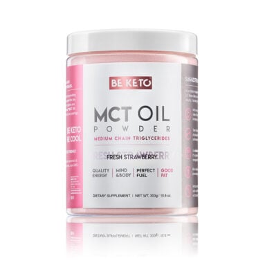 Olej MCT w Proszku - Świeża Truskawka 300g - BeKeto