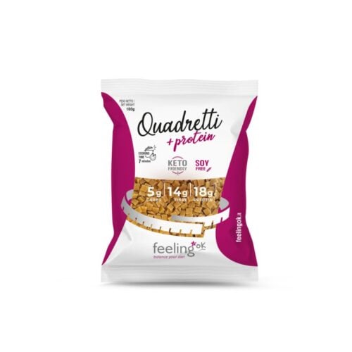 Makaron Niskowęglowodanowy Quadretti 100g - FeelingOK