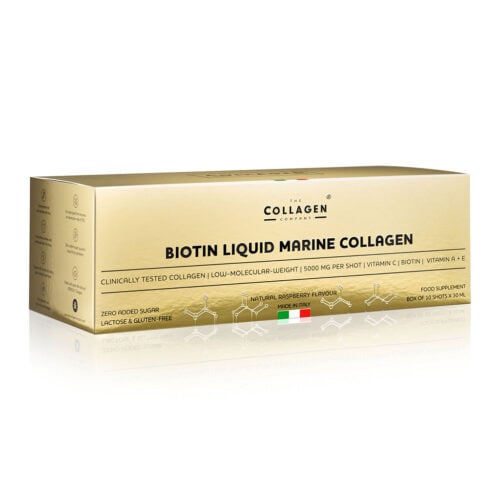 Kolagen Morski Płynny z Czystą Biotyną Malinowy 10x30ml - The Collagen Company