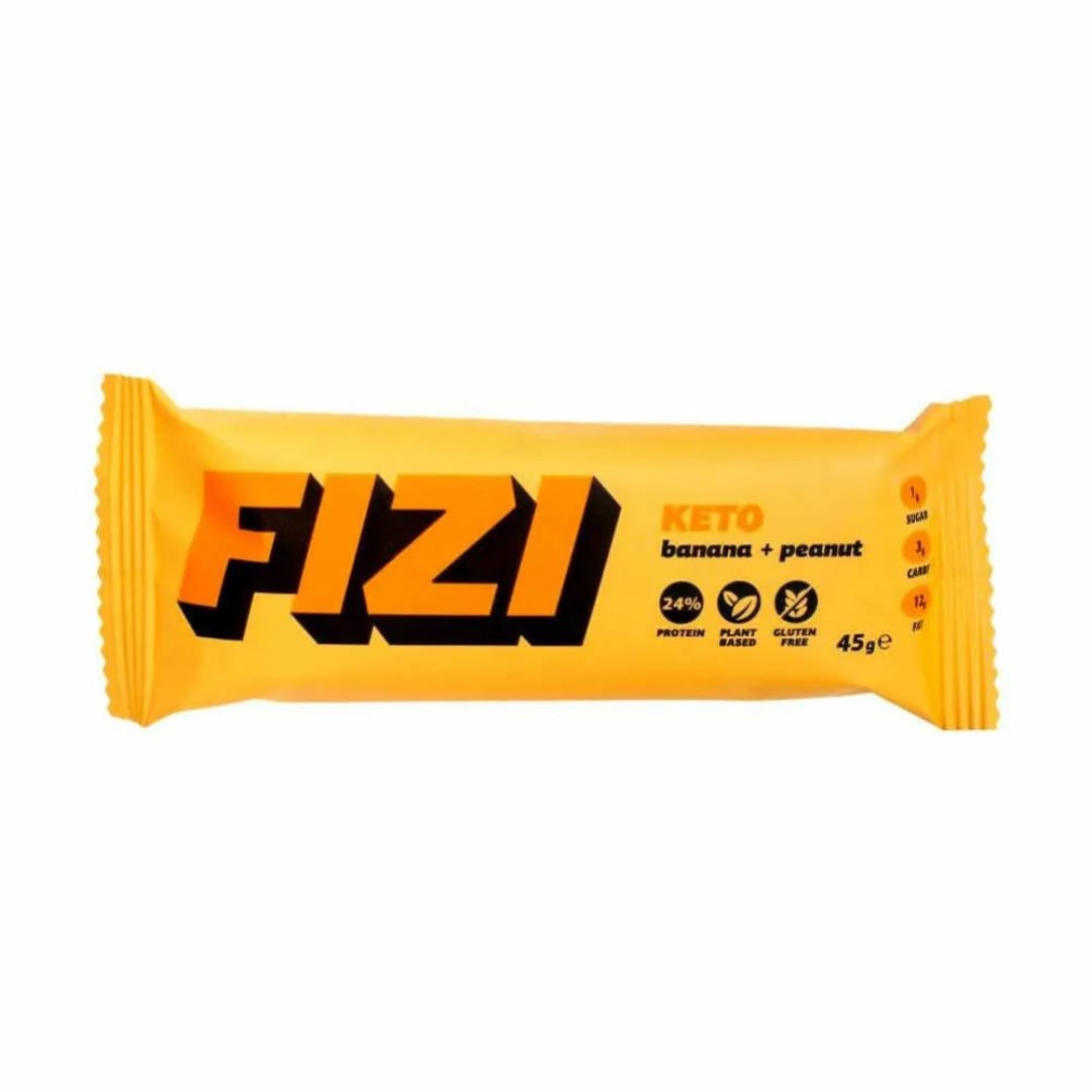 Baton Keto Protein - Banana + Peanut 45g - FIZI