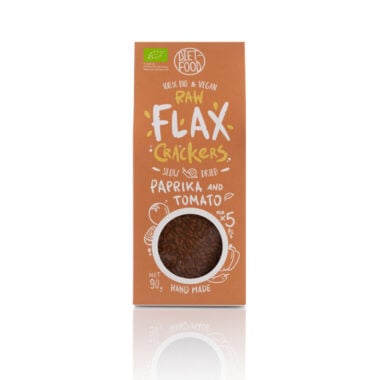 Krakersy Keto BIO - Flax Crackers Pomidor i Papryka 90g - Diet-Food
