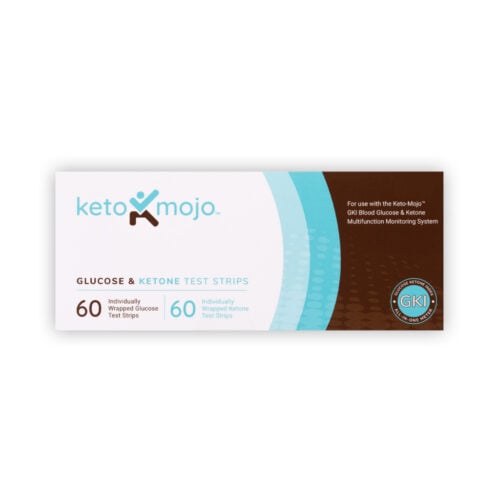 Paski do Pomiaru Ketonów i Glukozy 2x60 szt. - KETO-MOJO