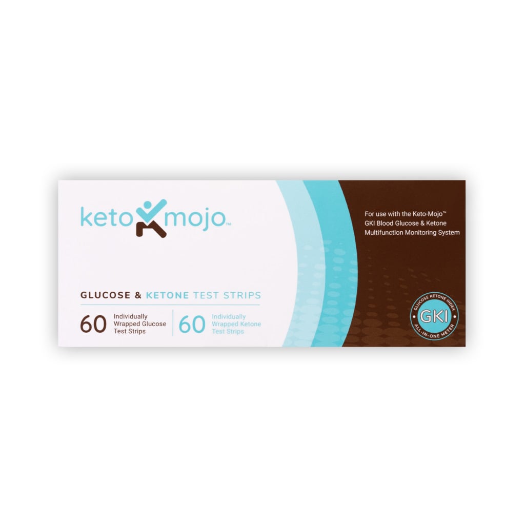 Paski do Pomiaru Ketonów i Glukozy 2x60 szt. - KETO-MOJO