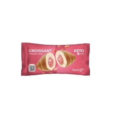 Croissant Keto z Nadzieniem - Truskawkowym 50g - Feeling Ok