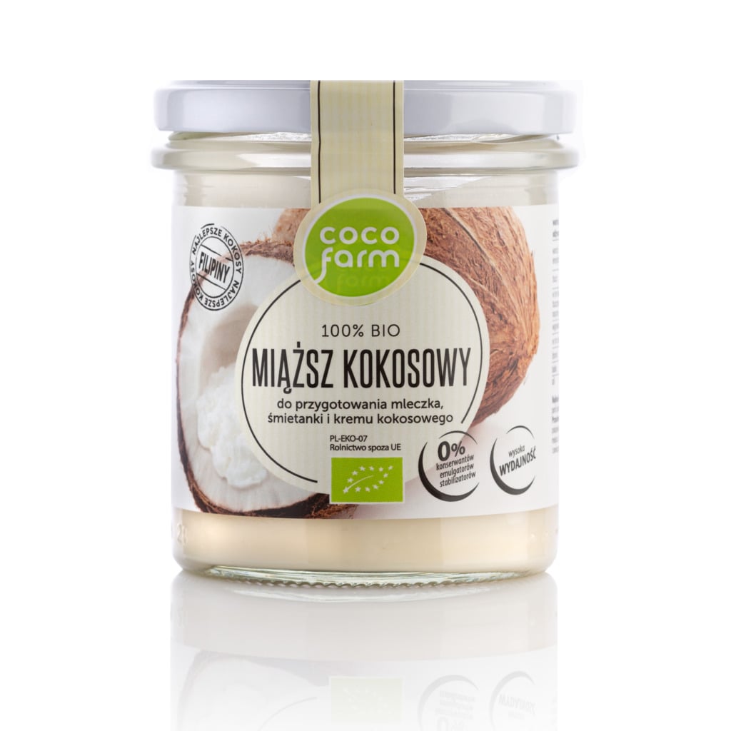 Miąższ Kokosowy BIO do Przygotowania Mleczka Kokosowego 240g - Coco Farm