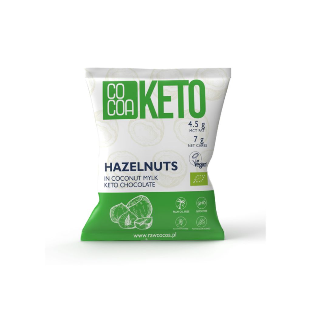 Orzechy Laskowe Keto w Czekoladzie z MCT BIO 70g - Cocoa