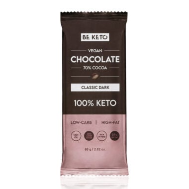 Czekolada Keto Wegańska z Olejem MCT - Ciemna Klasyczna 80g - Beketo