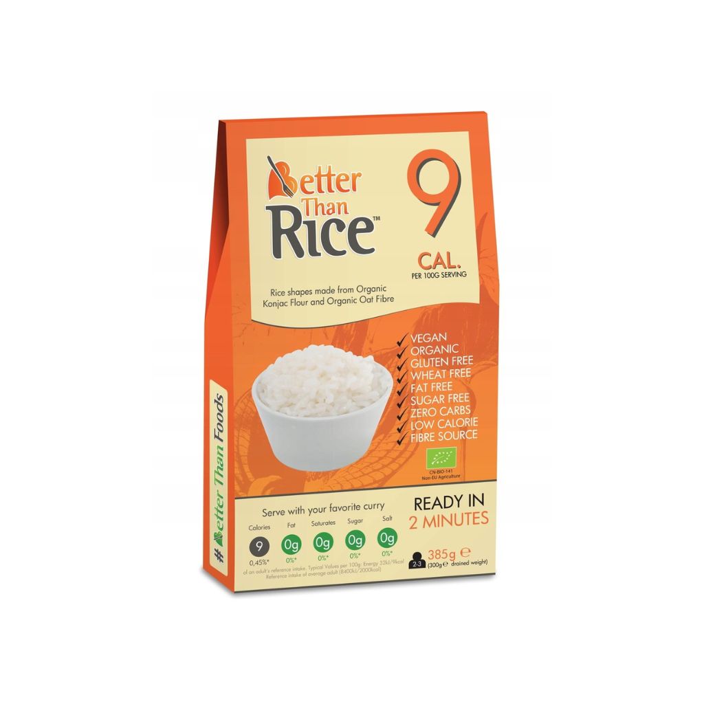 Makaron (Konjac) w Kształcie Ryżu Bezglutenowy BIO 385g - Better Than Foods