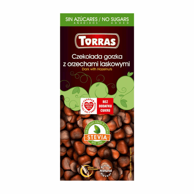 Czekolada gorzka z orzechami laskowymi 125g - Torras — #1 rankingu
