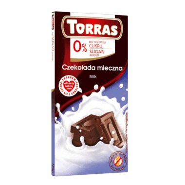 Czekolada Mleczna bez Dodatku Cukru 75g - Torras