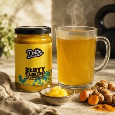 Bulion kolagenowy wołowo-drobiowy z kurkumą 500ml - Doktor Słoik