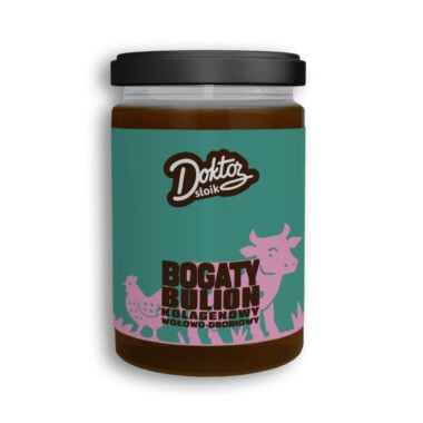 Bulion kolagenowy wołowo – drobiowy z imbirem 500ml - Doktor Słoik
