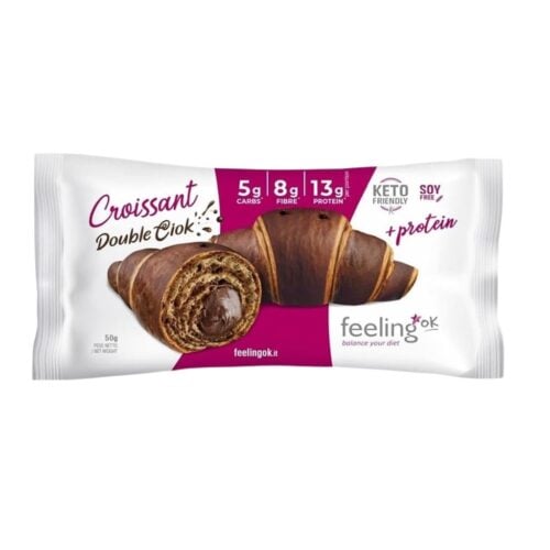 Croissant Niskowęglowodanowy - Podwójnie Czekoladowy 50g - FeelingOK